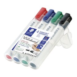 Lumocolor whiteboard marker 351 WP4, 4 farver